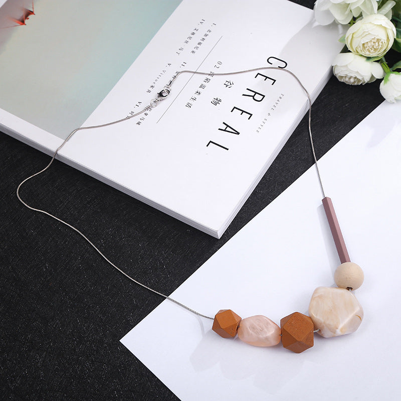 Fashion Party Necklace Women's Simple Resin Necklace