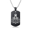 Engraved Squid Game Round Square Triangle Logo Stainless Steel Necklace Fashion Dog Tag Pendant Necklaces For Men Women
