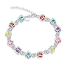 Multi-color plaid bracelet