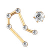 Retro creative new fashion twelve constellation stud earrings