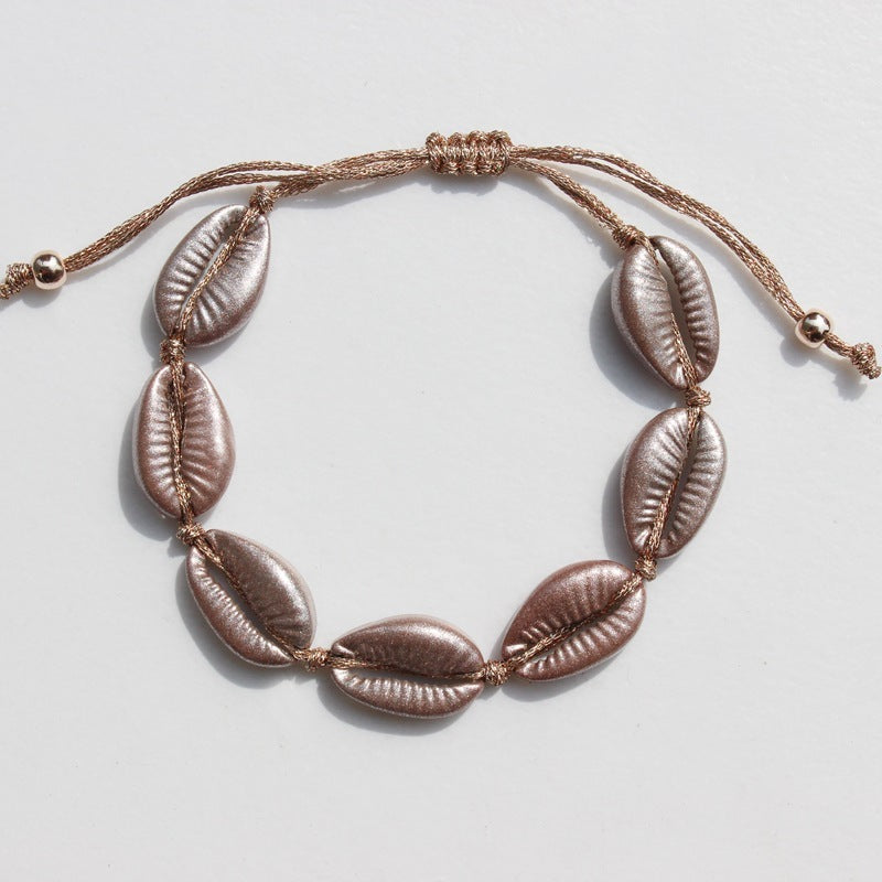 Ocean wind color alloy beach shell bracelet
