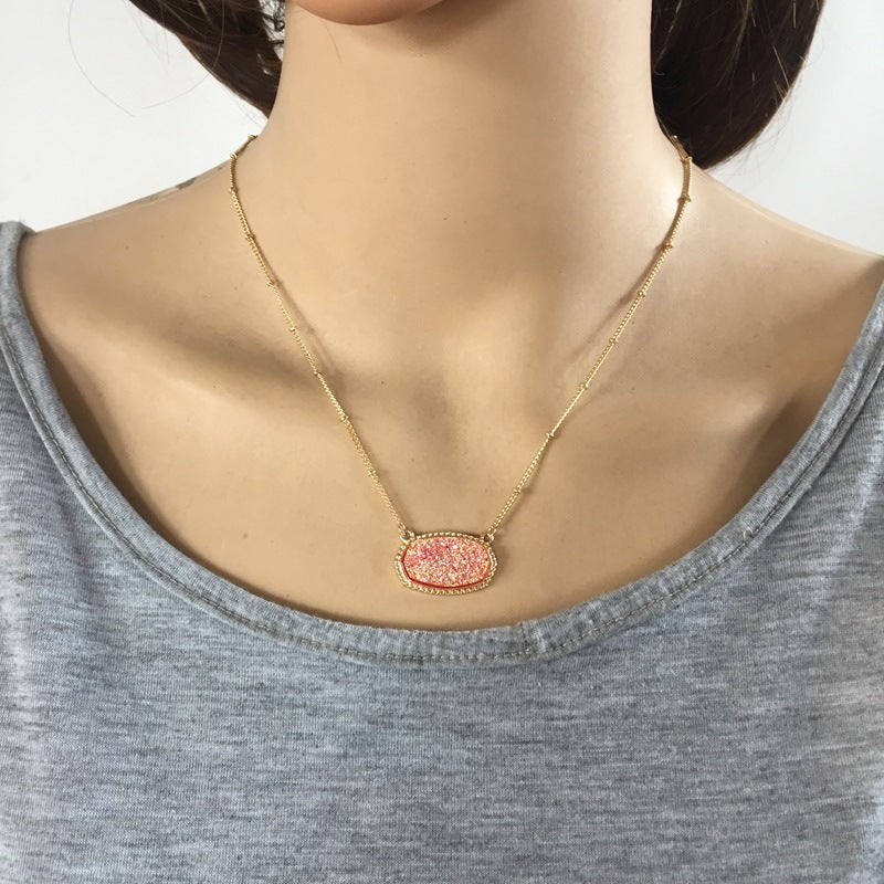 Colorful pendant necklace