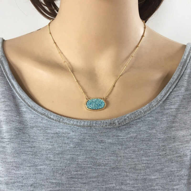Colorful pendant necklace