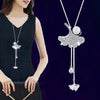 New necklace pearl swan sweater chain