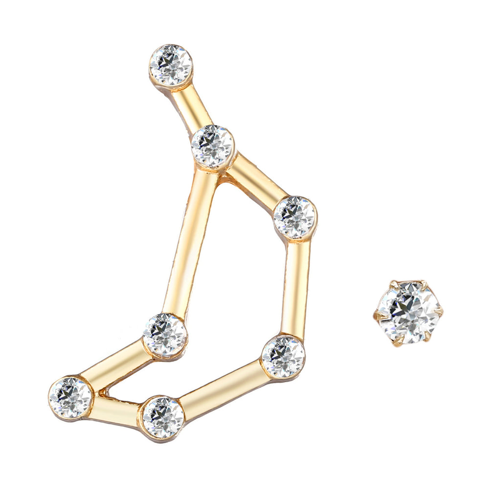 Retro creative new fashion twelve constellation stud earrings