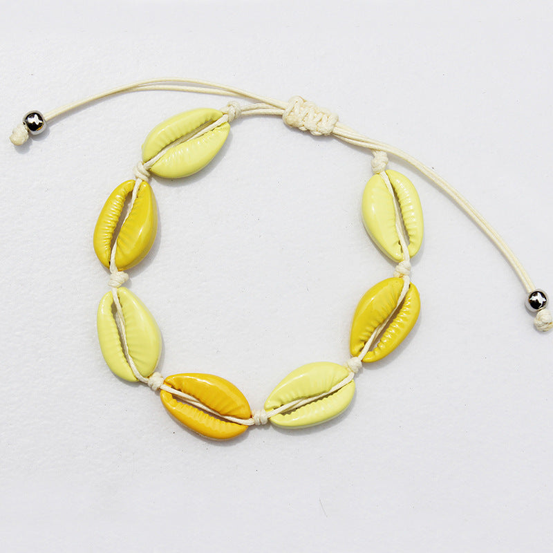 Ocean wind color alloy beach shell bracelet