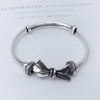 999 Sterling Silver Bow Bracelet For Women