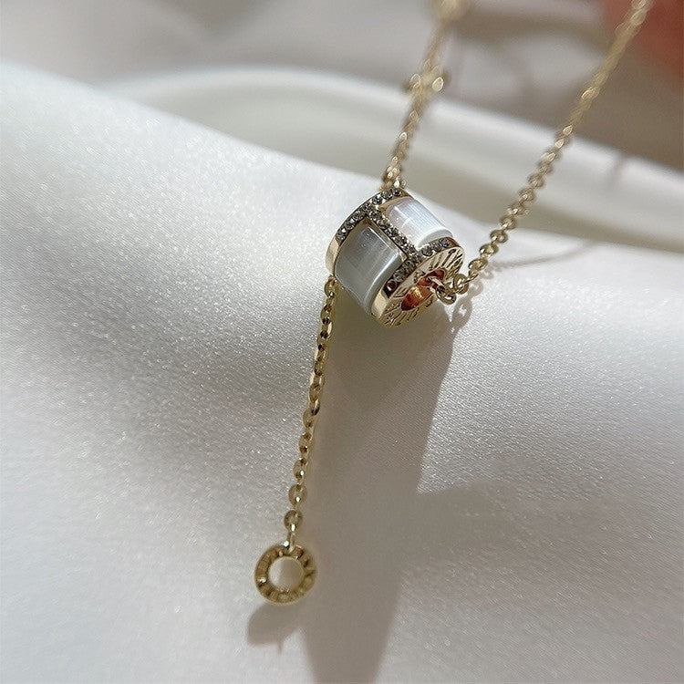 Opal Small Waist Necklace Necklace Beauty Clavicle Chain
