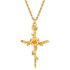 December Flower Necklace Cross Necklace Three-dimensional Vacuum