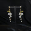 White Orchid Earrings Silver Elegant And Gentle