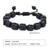 Square Square Volcanic Rock Braided Bracelets Adjustable