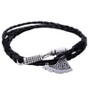 Men Casual Axe Leather Multi-layer Bracelet