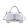 Women's Snake Pattern B Word Handbag