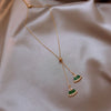 Scalloped Crystal Necklace