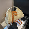 Women's Bags Fashion Straw Clash Color Handbag