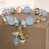 Original Handmade Aquamarine Crystal Bracelet For Women