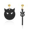 Halloween Funny Earrings Devil Hair Clasp Asymmetric