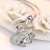 Glitter Swan Pendant necklace clavicle chain
