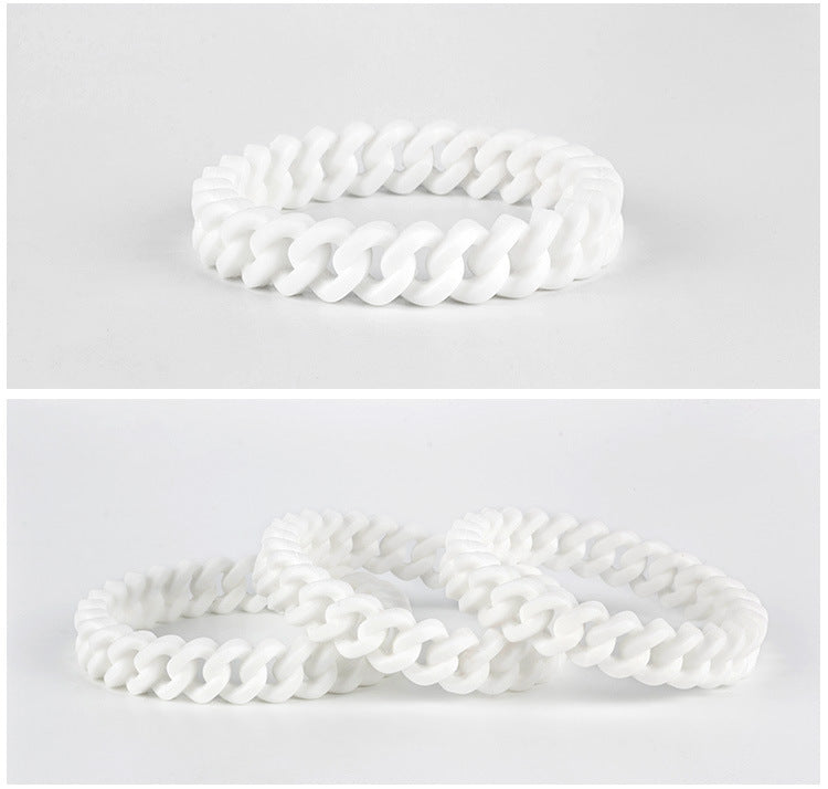 Camouflage mixed color hollow silicone bracelet