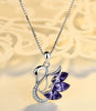 Glitter Swan Pendant necklace clavicle chain