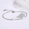 Sterling silver 925 angel wings bracelet women