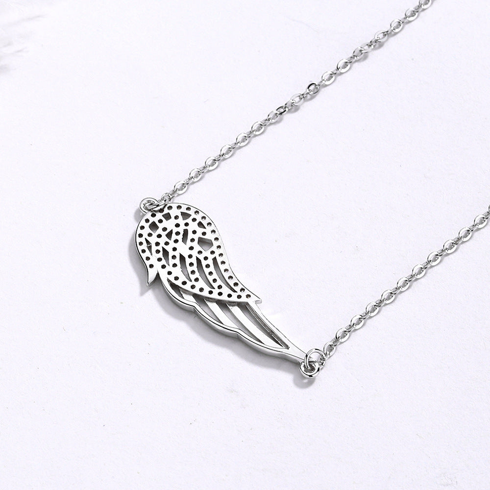 Sterling silver 925 angel wings bracelet women
