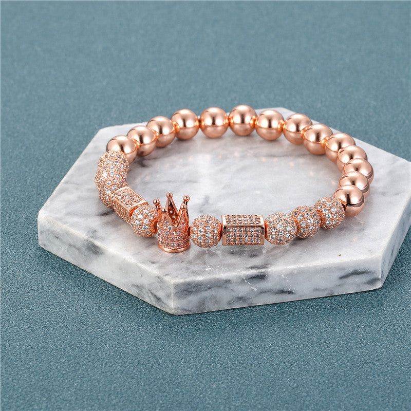 Zircon Diamond Crown Four Color Bracelet