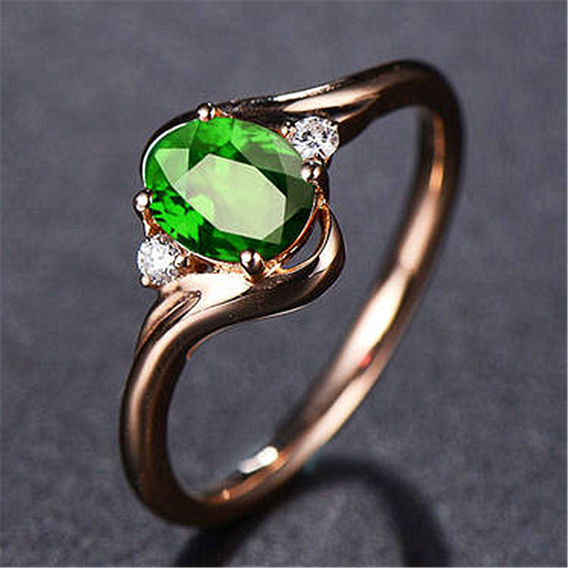 Adjustable color crystal diamond ring