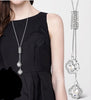 Korean fashion accessories, sweater chain, Crystal Snowflake Necklace, long necklace necklace, tassel sweater chain