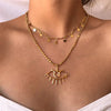 Multilayer Pearl Butterfly Necklace Multilayer Necklace Lady