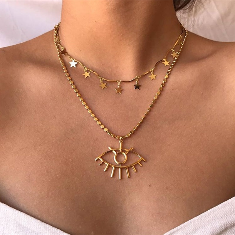 Multilayer Pearl Butterfly Necklace Multilayer Necklace Lady