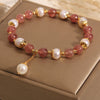 Natural Strawberry Quartz Bracelet Women