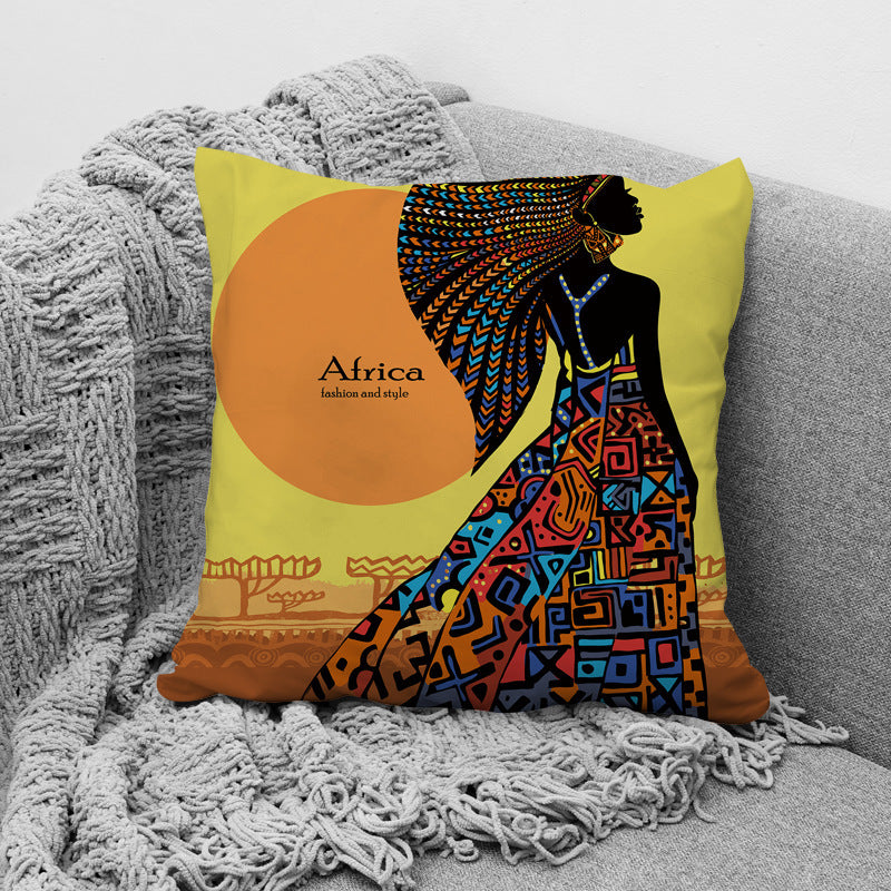African Ethnic Style Pillow Office Waist Support Pillow