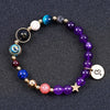 Twelve Constellations Bracelets Amethyst Blue San Constellation Lettering