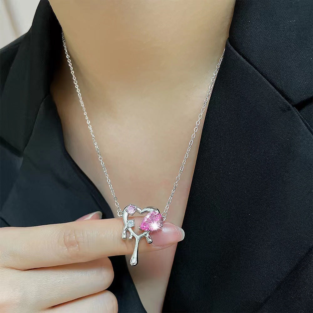 Women's Fashion Zircon Love Necklace