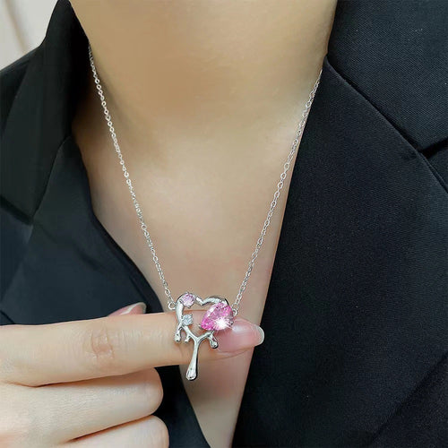 Women's Fashion Zircon Love Necklace