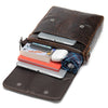 Top Layer Cowhide Vertical Men's Messenger Bag Fashion  Print Business Shoulder Bag
