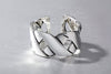 Woven Ring Glossy Wide Face XX Ring Ring