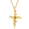 December Flower Necklace Cross Necklace Three-dimensional Vacuum