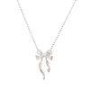 Escape Princess Simplicity Silver Bow Necklace Ins Style
