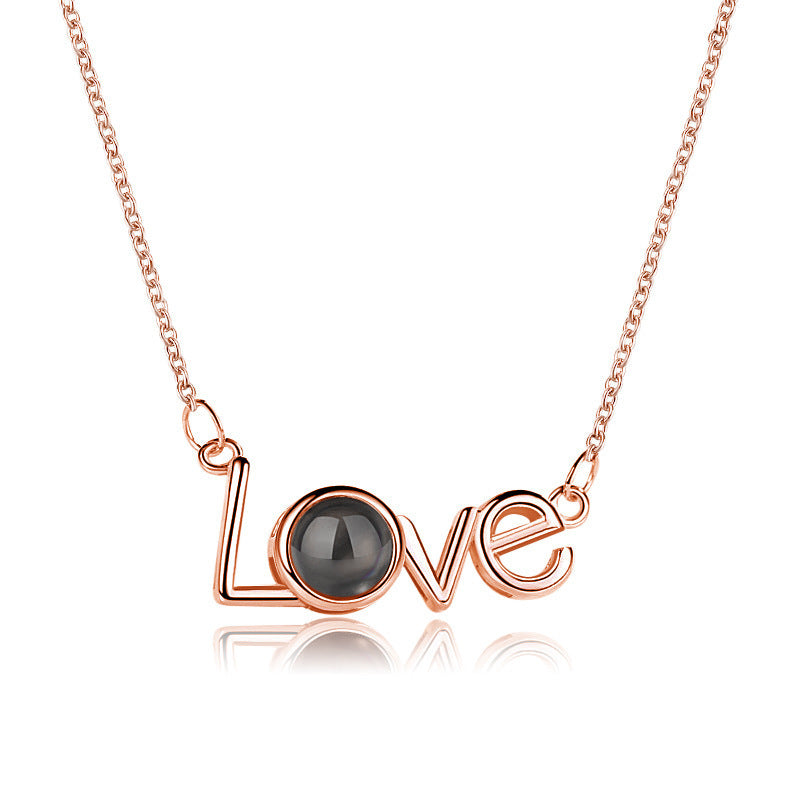 LOVE projection necklace