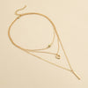 Hollow Love Long Round Bead Alloy Necklace Necklace