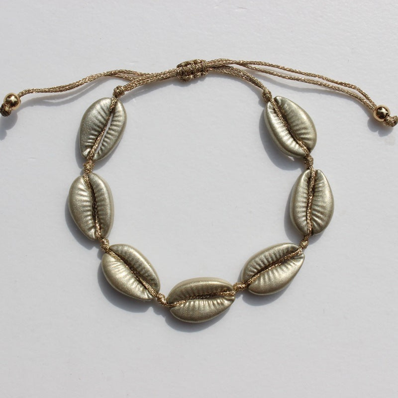 Ocean wind color alloy beach shell bracelet