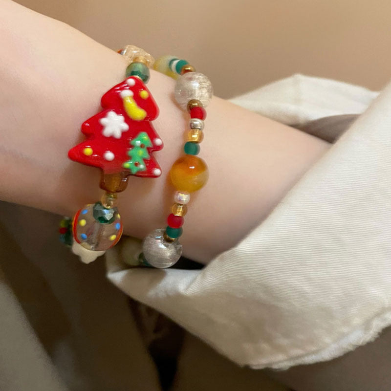 Contrast Color Beaded Stitching Bracelet Fashion