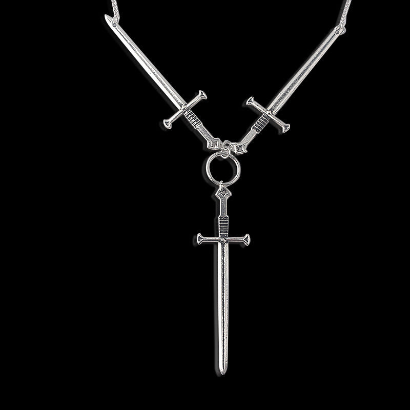Three sword necklace
