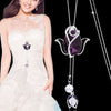 New necklace pearl swan sweater chain