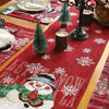 Embroidered Family Tablecloth Snowman Dining Table