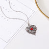 Necklace Personality Gothic Ruby Heart Necklace