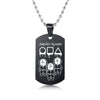 Engraved Squid Game Round Square Triangle Logo Stainless Steel Necklace Fashion Dog Tag Pendant Necklaces For Men Women