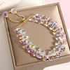 Crystal Woven Double-layer Bracelet For Women
